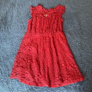 3 Items 15$! High Neck Red Lace Dress